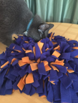 DIY snuffle mat and lick mat (from the Dollar store) that my cat claimed  for himself! : r/CanineEnrichment